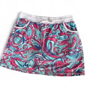 Coastal Preppy Paisley Skort Tenniscore Resort Golf Skirt Women's Large